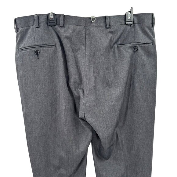 Hart Schaffner Marx Grey Flat Front Dress Pants Mens Size 38 - Picture 5 of 7